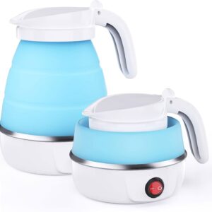 Foldable Travel Electric Kettle – Compact, Fast-Boiling, Silicone, 600ml