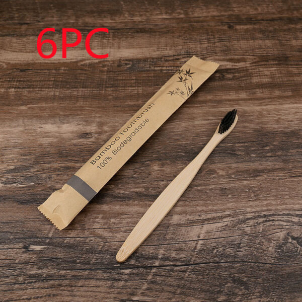 Flat Bamboo Toothbrush Kraft Paper Bag Toothbrush - Image 3