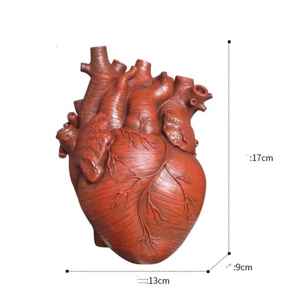 Nordic Style Flower Vase – Resin Heart Flower Pot for Home Decor - Image 2