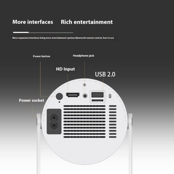 Portable HY300 Mini Projector – 180° Rotation, Auto Focus, 4K Support, WiFi & Bluetooth - Image 8
