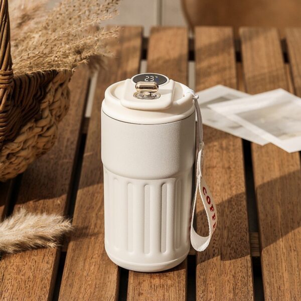 Smart Digital Thermal Bottle 450ml Stainless Steel Portable Coffee Mug - Image 8