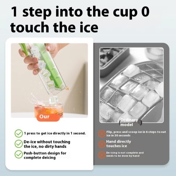 Ice Cube Mold with One-Touch Release and Storage Box – Food Grade Ice Maker - Image 8