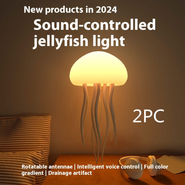 Jellyfish Mood Lamp LED Smart Table Night Light 1000mAh Portable - Image 6