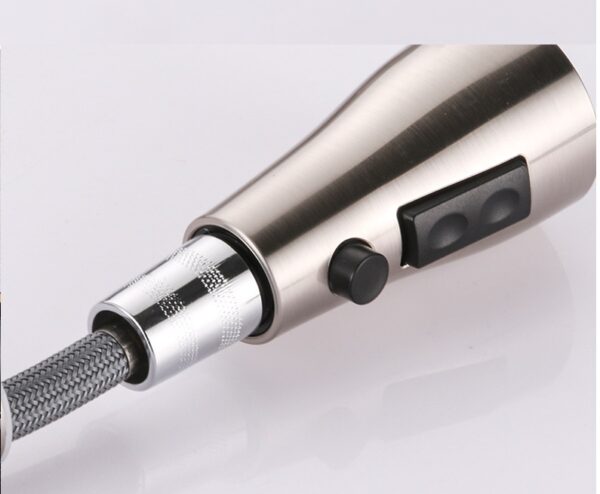 Kitchen Faucet with Retractable Sprayer – Ceramic Valve (Stainless Steel) - Image 4