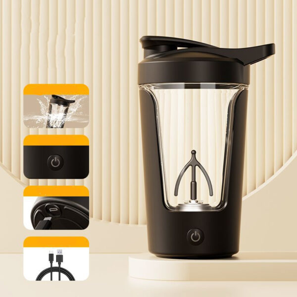 400ML Electric Protein Powder Shaker Bottle 1200mAh - Image 2