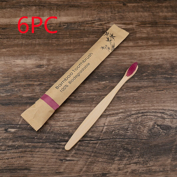 Flat Bamboo Toothbrush Kraft Paper Bag Toothbrush - Image 4