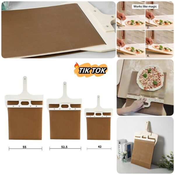 Wooden Sliding Pizza Peel with Handle – 3 Sizes for Easy Transfer and Serving - Image 6