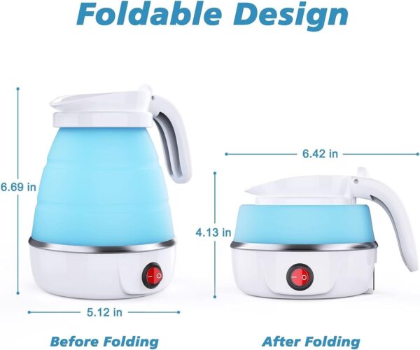 Foldable Travel Electric Kettle – Compact, Fast-Boiling, Silicone, 600ml - Image 6