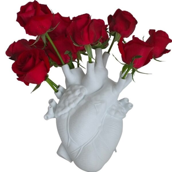 Nordic Style Flower Vase – Resin Heart Flower Pot for Home Decor - Image 6