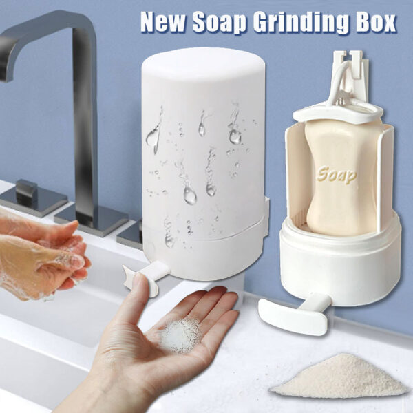 Soap Grinder Dispenser – Wall-Mounted Soap Box with Adjustable Powder Output