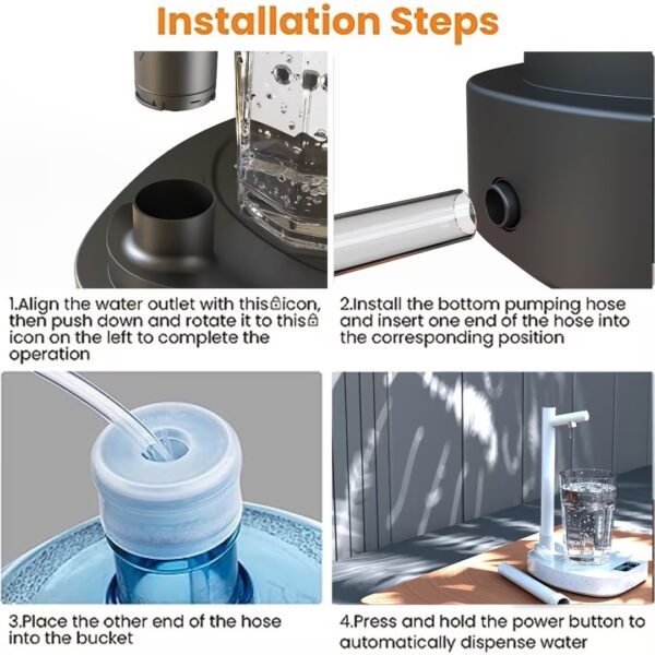 Smart Automatic Water Dispenser with Stand and Extension Pipe - Image 3