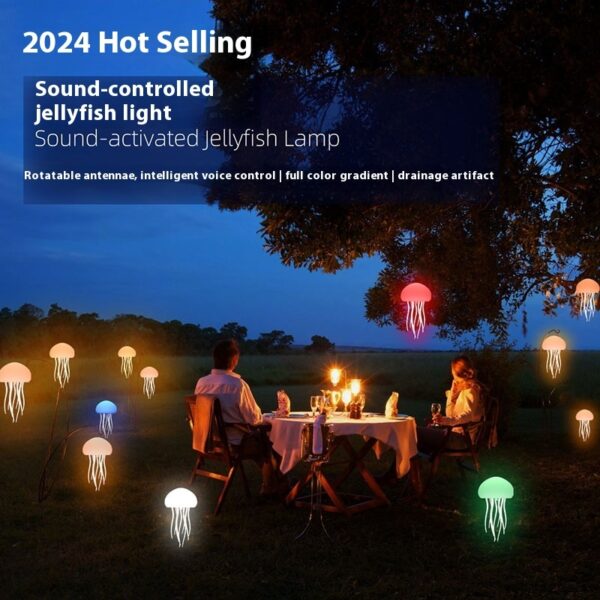 Jellyfish Mood Lamp LED Smart Table Night Light 1000mAh Portable - Image 8