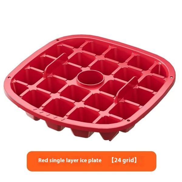 Press-Type Portable Ice Tray with Large Capacity Ice Bucket – 48 Extra-Large Cubes, Food-Grade Plastic - Image 3