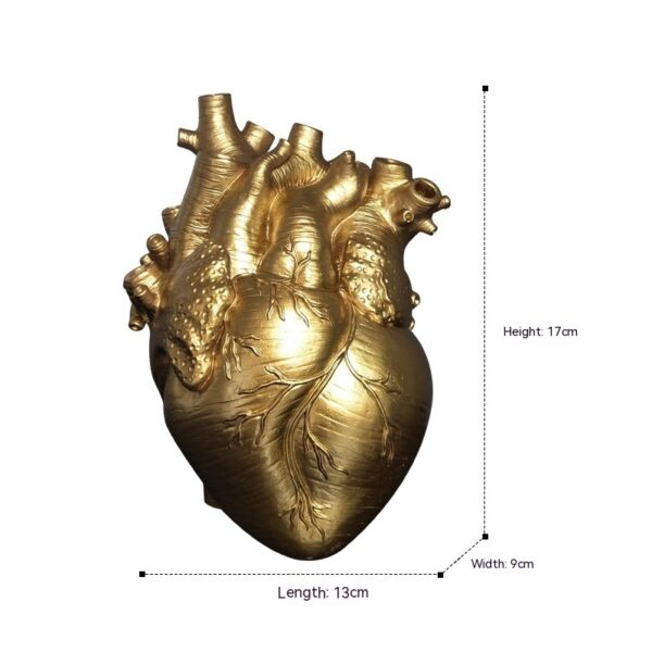 Nordic Style Flower Vase – Resin Heart Flower Pot for Home Decor - Image 4