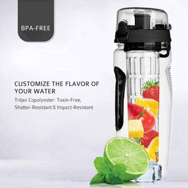 32oz BPA-Free Fruit Infuser Water Bottle Leakproof Sport Juice Shaker - Image 5