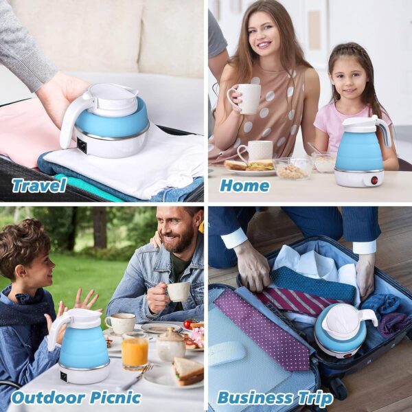 Foldable Travel Electric Kettle – Compact, Fast-Boiling, Silicone, 600ml - Image 5