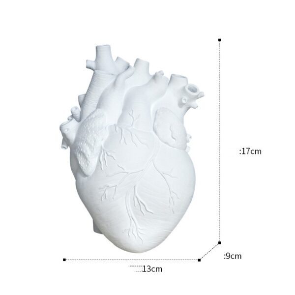 Nordic Style Flower Vase – Resin Heart Flower Pot for Home Decor - Image 7