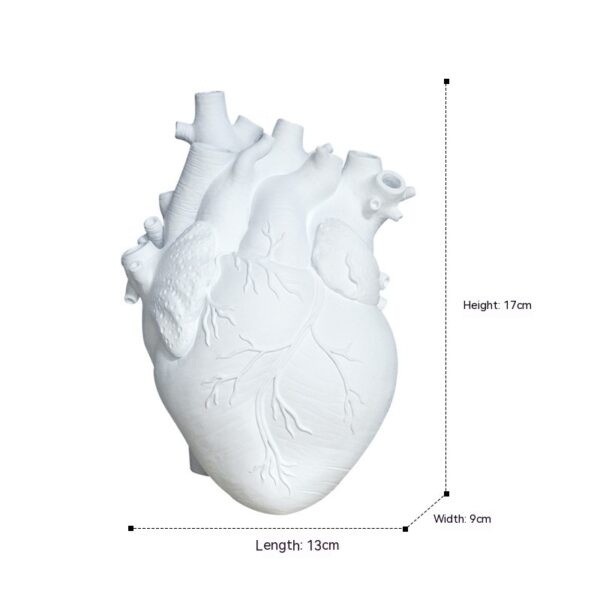 Nordic Style Flower Vase – Resin Heart Flower Pot for Home Decor - Image 3