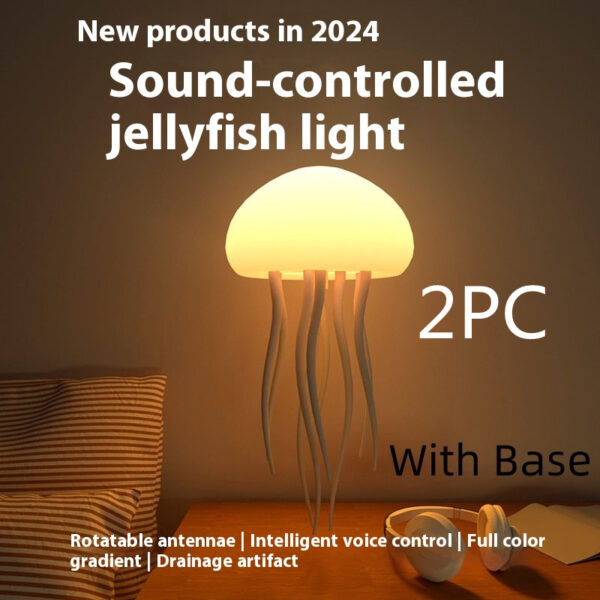 Jellyfish Mood Lamp LED Smart Table Night Light 1000mAh Portable - Image 2