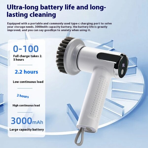 Wireless Electric Cleaning Brush with Smart Display - Image 4