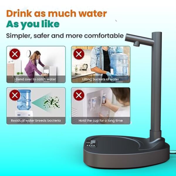 Smart Automatic Water Dispenser with Stand and Extension Pipe - Image 2