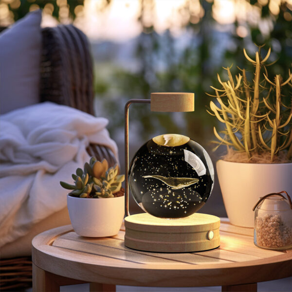 Cosmic Dinosaur Crystal Night Light – USB Rechargeable Bedside Lamp - Image 5