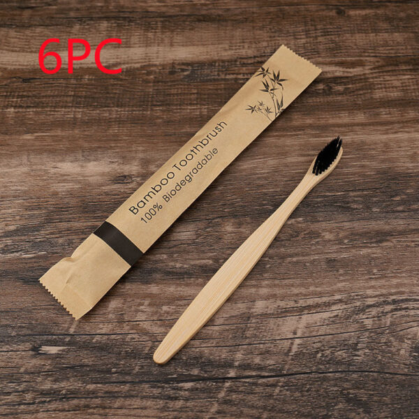 Flat Bamboo Toothbrush Kraft Paper Bag Toothbrush - Image 5