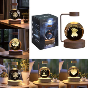 Cosmic Dinosaur Crystal Night Light – USB Rechargeable Bedside Lamp