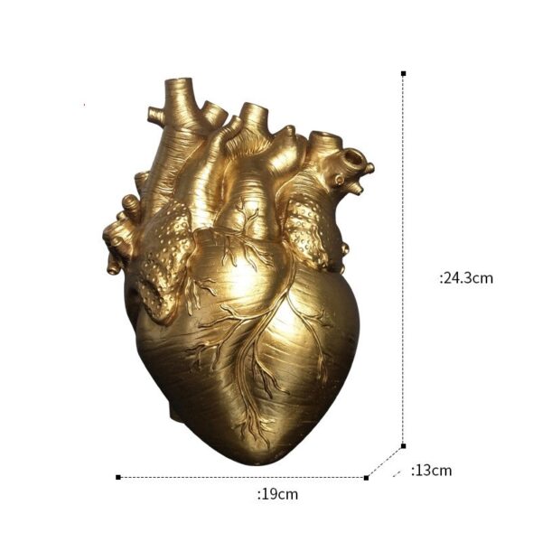 Nordic Style Flower Vase – Resin Heart Flower Pot for Home Decor - Image 9