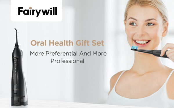 Cordless Oral Irrigator & Electric Toothbrush by Fairywill – IPX7, USB, Portable - Image 14