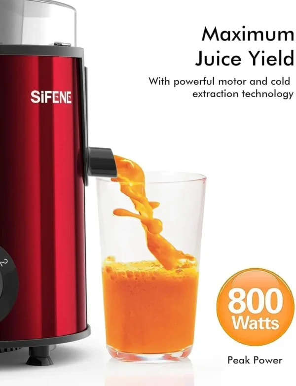 Centrifugal Juicer by SiFENE – 800W, 3" Big Mouth, BPA-Free - Image 4