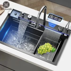 Smart 304 Stainless Steel Kitchen Sink with Faucet & Display
