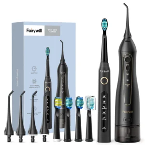 Cordless Oral Irrigator & Electric Toothbrush by Fairywill – IPX7, USB, Portable