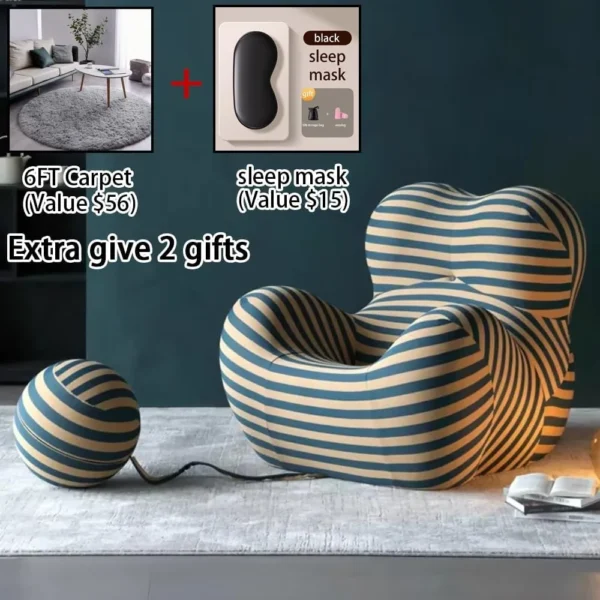 Modern Designer Lazy Floor Sofa with Ottoman – Ergonomic & Washable - Image 5