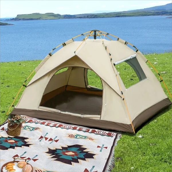 Sunshade Camping Tent – 2 Doors, 2 Windows, Waterproof, Quick Setup (3–4 Person) - Image 8