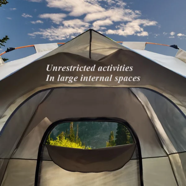 Sunshade Camping Tent – 2 Doors, 2 Windows, Waterproof, Quick Setup (3–4 Person) - Image 9